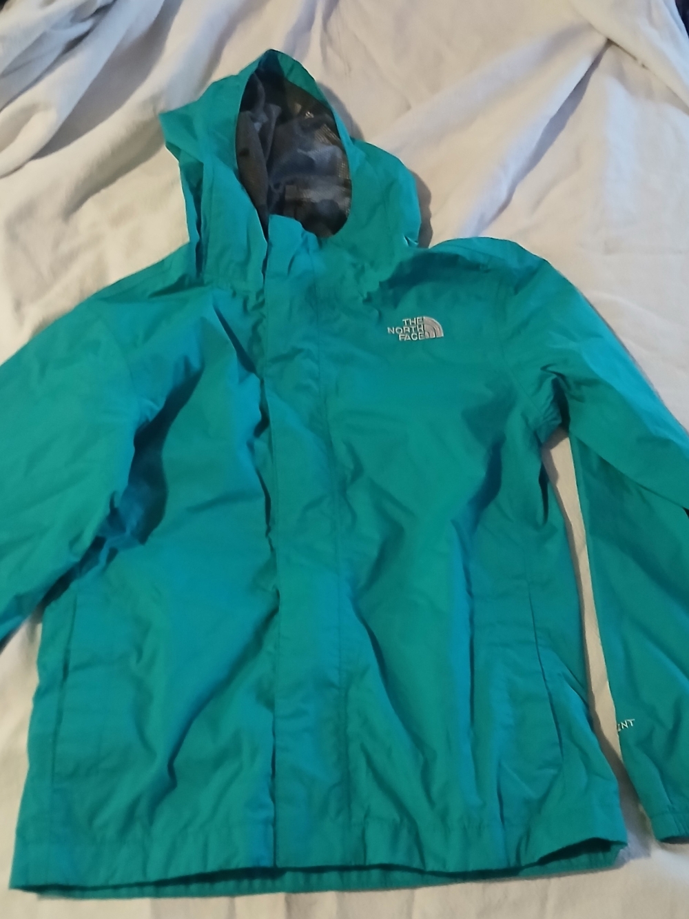 The North Face Kids' Teal Hooded Waterproof Jacket